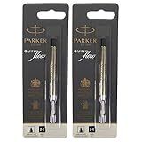 Carga Para Caneta Esferográfica Parker QuinkFlow Preta Média 02 Unidades