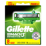 Carga Para Lâmina De Barbear Gillette Mach3 Sensitive 8 u