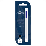 Carga Refil Caneta Crown Ca22007 Roller Azul Preto 1 Uni 