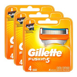 Carga Refil Lamina Gillette Fusion 5   12 Cartuchos