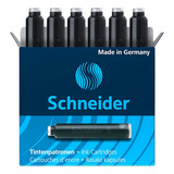 Carga Refil P Caneta Tinteiro Schneider Preto C 6 Cartuchos