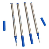 Carga Refil Roller Ball N118 Fine 0 5 Azul Kit C 4 Nukin