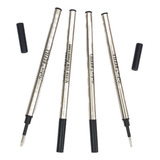Carga Refil Roller Ball N118 Fine 0 5 Preto Kit C 4 Nukin