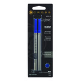 Carga Roller Ball Gel Cross Refil Selectip Azul M C 2 Unid 