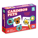Carimbo Animais Pets Brinquedo Educativo 8 Peças Nig