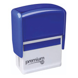 Carimbo Automático Premium 20 Tinta Preto Exterior Azul-escuro