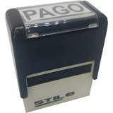 Carimbo Automático Tinta Preto Modelo Pago