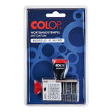 Carimbo Datador Com 12 Dizeres Modelo 04000wd Tinta Preto Exterior Preto