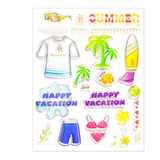 Carimbo De Silicone Clear Stamp Summer Happy Vacation
