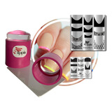 Carimbo De Unhas Francesinha Borracha Leitoza Placa