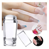 Carimbo Francesinha De Unha Silicone C Raspador Unhas Gel