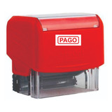 Carimbo Pago Automático Com Tinta Vermelha