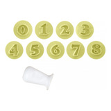 Carimbo Para Docinho Brigadeiro Número Fofo C 9 Bluestar Cor Amarelo
