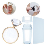 Carimbo Suporte Diamante Exibição Unhas E Placa Kit Manicure