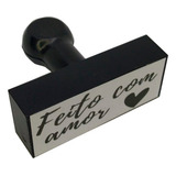 Carimbo Tag Kraft feito Com Amor 