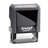 Carimbo Trodat Printy 4911 38x14mm Preto E Cinza