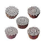 Carimbos De Madeira De Design Inovador Para Blocos De Impressão Têxtil Em Bloco Htag1086 Set Of 5 1