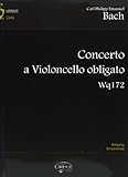 Carl Philipp Emanuel Bach Concerto Violoncello Wq172 CD Partitions CD Pour Violoncelle