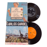 Carlos Galhardo Carlos Gardel 2 Disco Vinil Compacto Anos 60