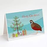 Caroline S Treasures BB9323GCA7P Cartões De Felicitações E Envelopes De Natal De Codorna Chinesa Pintados Ou Rei Pacote Com 8 7 X 5 Multicolorido