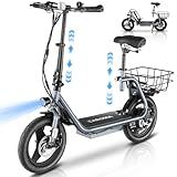Caroma Scooter Elétrica Com Assento Motor De Pico De 560W 819W 1200W Alcance De 35 25 30 Milhas Velocidade Máxima De 20 Mph Scooter Elétrica Dobrável Para Adultos BigTire E Scooter De 35 6 Cm