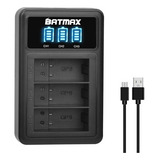Carregado Charge Triplo Usb Pra Gopro 9 10 11 12 Visor Lcd R