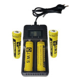 Carregador 4 Baterias Recarregável 18650 5200mah 3 7v 4 2v