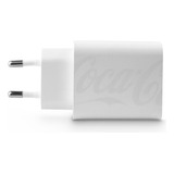 Carregador Adaptador De Parede Usb c Coca Cola Pd 20w Iwill Cor Branco