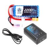 Carregador Balanceador Bateria Lipo 2200mah 2s 7 4v 30c