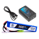 Carregador Bateria Airsoft Lipo 1100mah 3s 11 1v 20c M4 Aeg