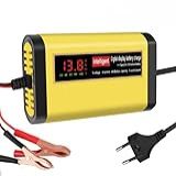 Carregador Bateria Carro Moto 12v Carregamento Inteligente Automotivo Digital Com Visor Portatil