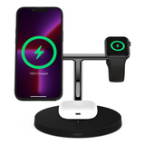 Carregador Belkin Sem Fio 3 Em 1 Wireless Com Carregamento Magsafe De 15w Cor Preto