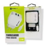 Carregador C 2 Saídas Usb E Cabo Lightning iPhone