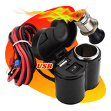 Carregador Celular P Moto Entrada Usb Isqueiro Prova Dagua