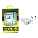Carregador Celular Selo Anatel 3 1a Compatível Samsung LG
