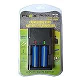 Carregador Com 2 Baterias 18650 3 7v 3800 MAh Lanterna Tática Micro USB FLEX FX C10