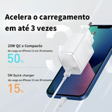 Carregador Compatível Com Apple Carregador Rapido Carregador Homologado Pela Anatel Carregador Fast Fonte Usb c 20w Turbo Compatível Com iPhone 11 12 13 14 Pro Max iPad iPod Cor Branco Vtr Eletronics