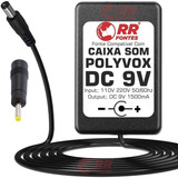 Carregador Dc 9v Pra Caixa Amplificada Bazuka Polivox Xc 512