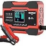 Carregador De Bateria De Carro 10 A 12 V 24 V Manutenção Automática Inteligente Com Compensação De Temperatura Ecrã Táctil LCD E Várias Proteções Para Baterias De Automóvel Moto AGM Gel EFB Barco