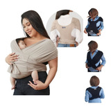 Carregador De Bebe Basta Vestir Sling Sem Amarracao Algodao Cor Bege Tamanho G