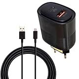 Carregador De Iphone Compatível Apple Turbo Cabo USB Lightning 1 Metro Adaptador Fonte 20W 3A Bivolt Carga Carregamento Rápida Saídas USB E USB Tipo C Certificado Anatel Cor Preto Ipad Ipod Apple