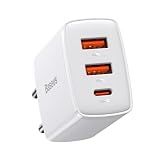 Carregador De Parede Baseus Compact Quick Charger 2U-C 30W Preto -Branco-
