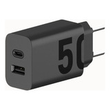 Carregador De Parede Motorola Turbo Power Duplo 50w Sem Emb Tipo C E Usb a