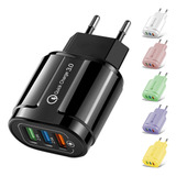 Carregador De Parede Qc3 0 Adaptador De Alimentação 3 Portas