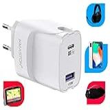Carregador De Parede Turbo Rápido 38W Dual Usb Tipo C PD Para Celular IPhone Android Samsung Xiaomi Motorola Mini Power Bank Tablet Fone De Ouvido Bivolt C Anatel Globi Imp 