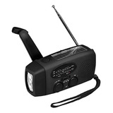 Carregador De Telefone Led De Rádio Solar Com Manivela
