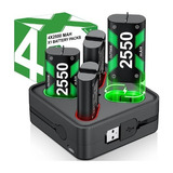 Carregador Dock Station Bateria 4x1200mah Xbox One Series Xs