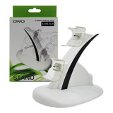 Carregador Duplo Controle Compatível Xbox One Suporte Branco