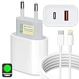 Carregador Duplo Turbo Fonte 40W Duas Entradas USB E USB C Cabo Usb C Lightning Ultra Rápido Compatível Com Iphone 7 8 X XR XS 11 12 13 14 Carga PD Super Rápida E Segura