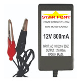 Carregador Fonte 12v Pra Mini moto Mini carro Infantil Garra